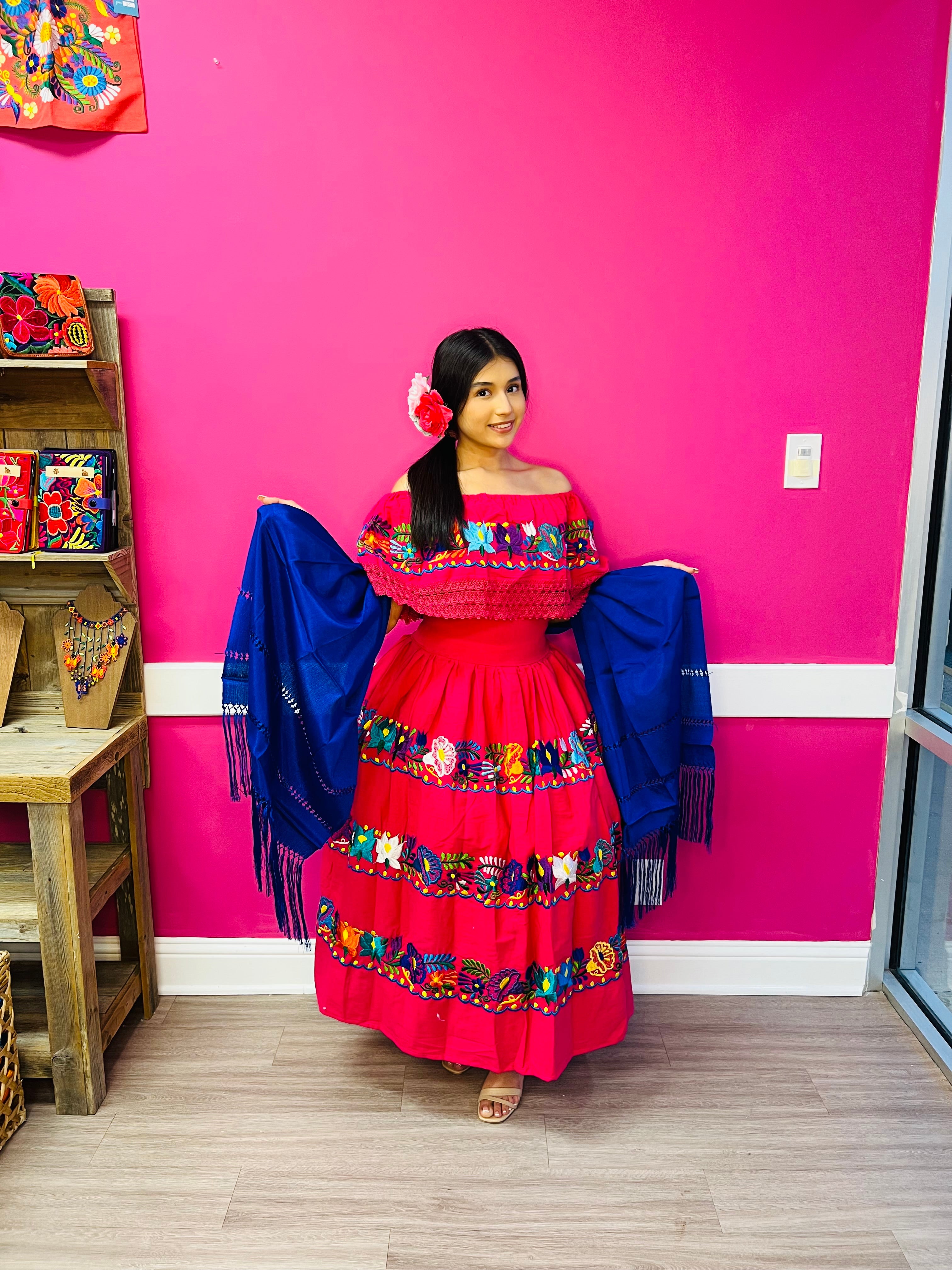 Baila Dress Beige Que Bonito Mexican and Fashion