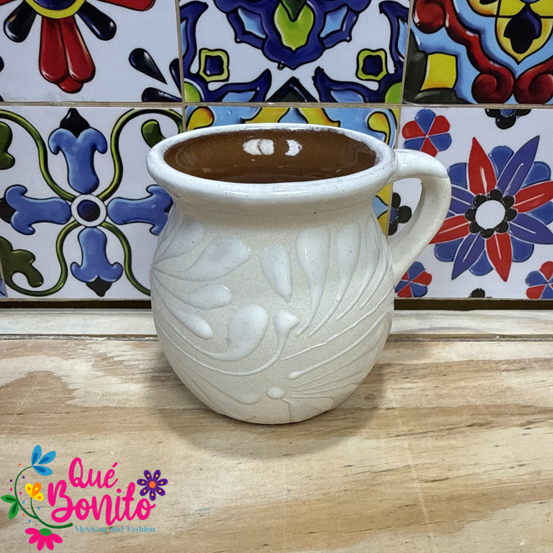 Traditional Cup for Hot Chocolate, Coffe or Tea Handcrafted Lead Free White Color