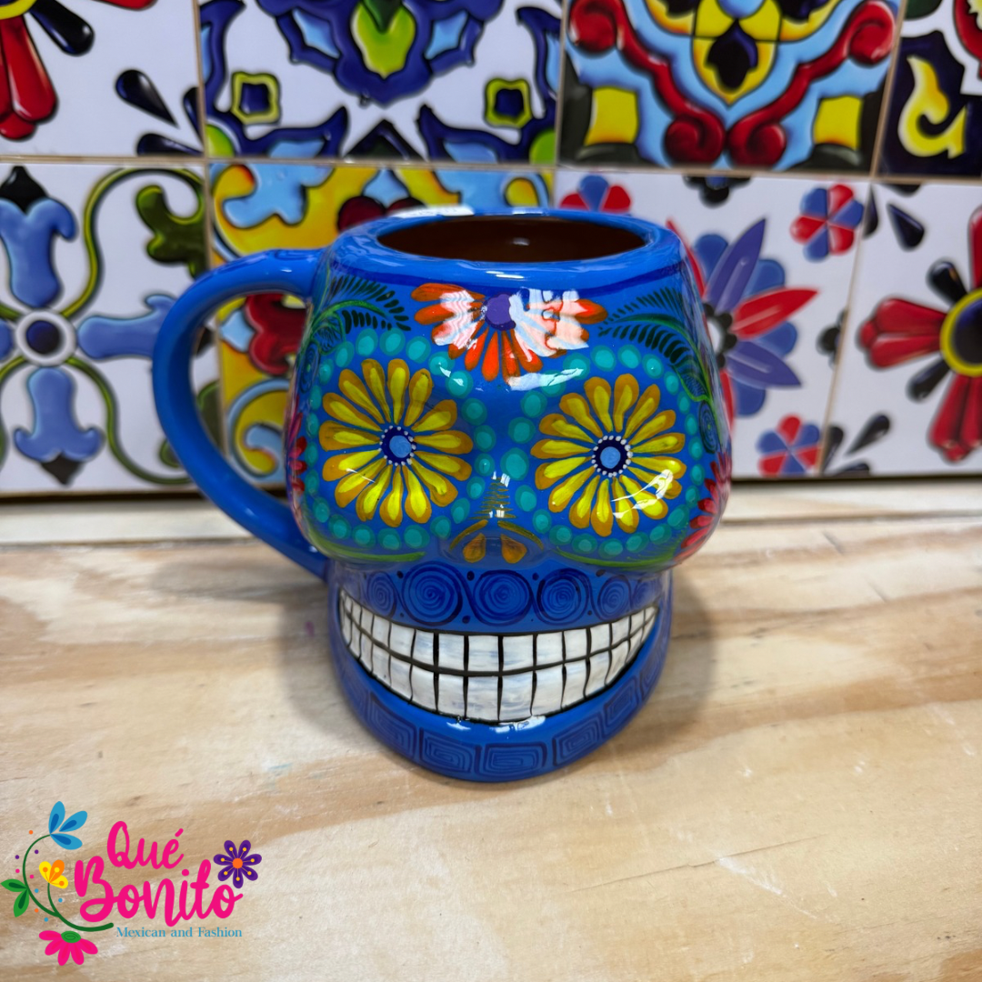 Skull Colorful Design Cup Handcrafted