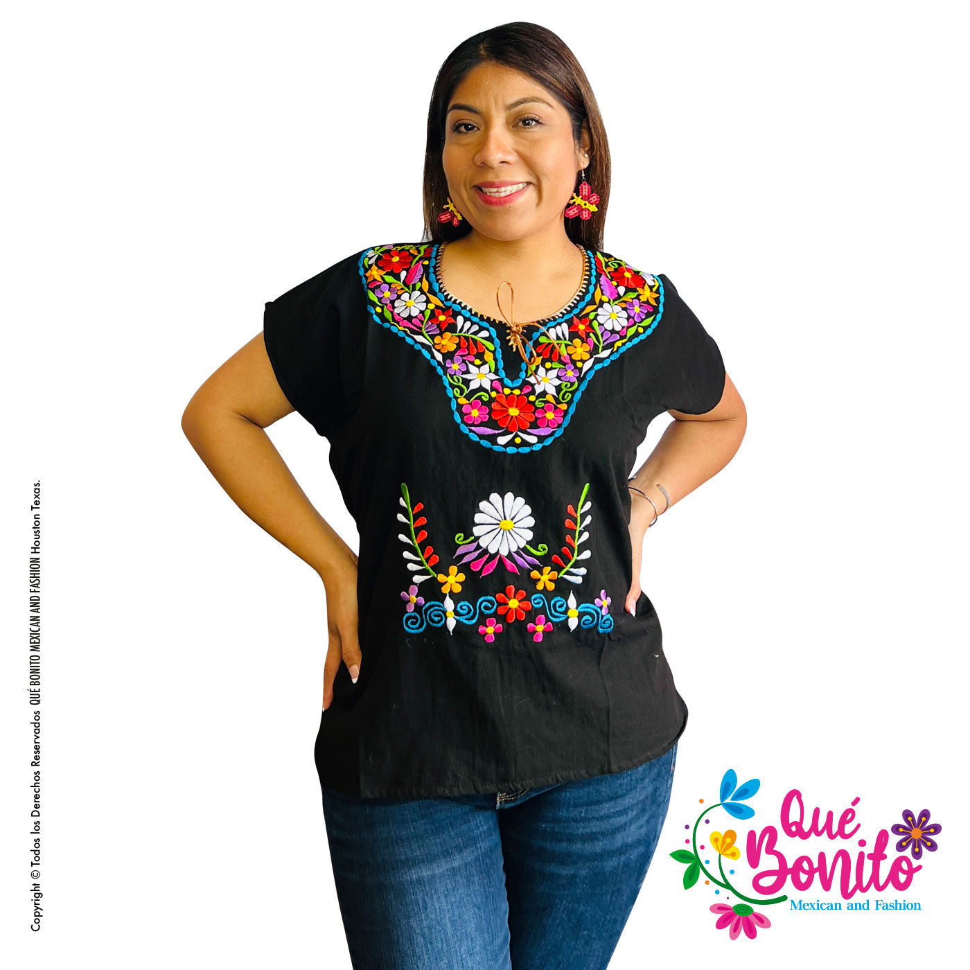 Favorite Embroidered Blouse, with Sleeves, Gathered in the Back