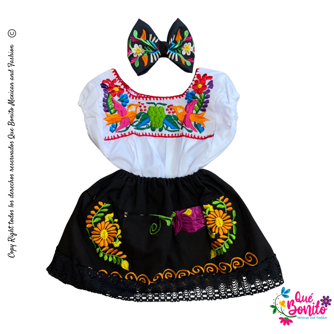 Set Blouse, Skirt and Bow Baby