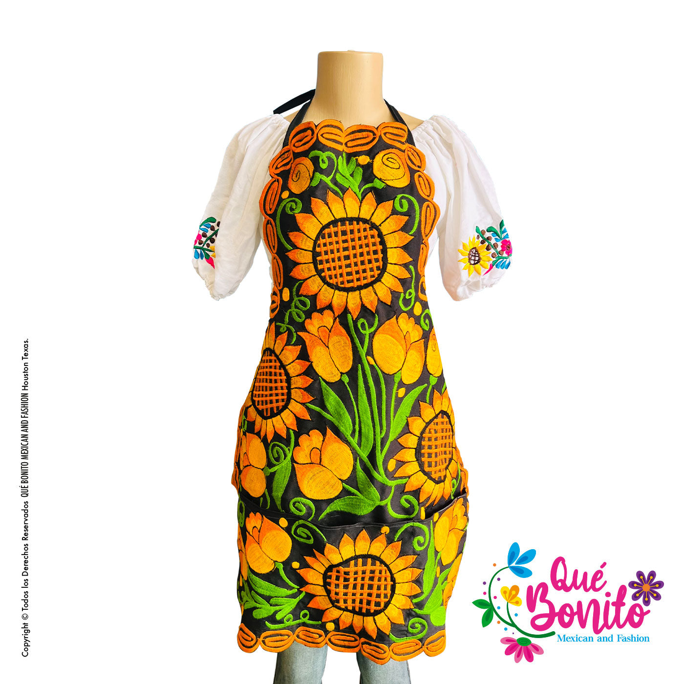 Sunflower Apron Que Bonito Mexican and Fashion