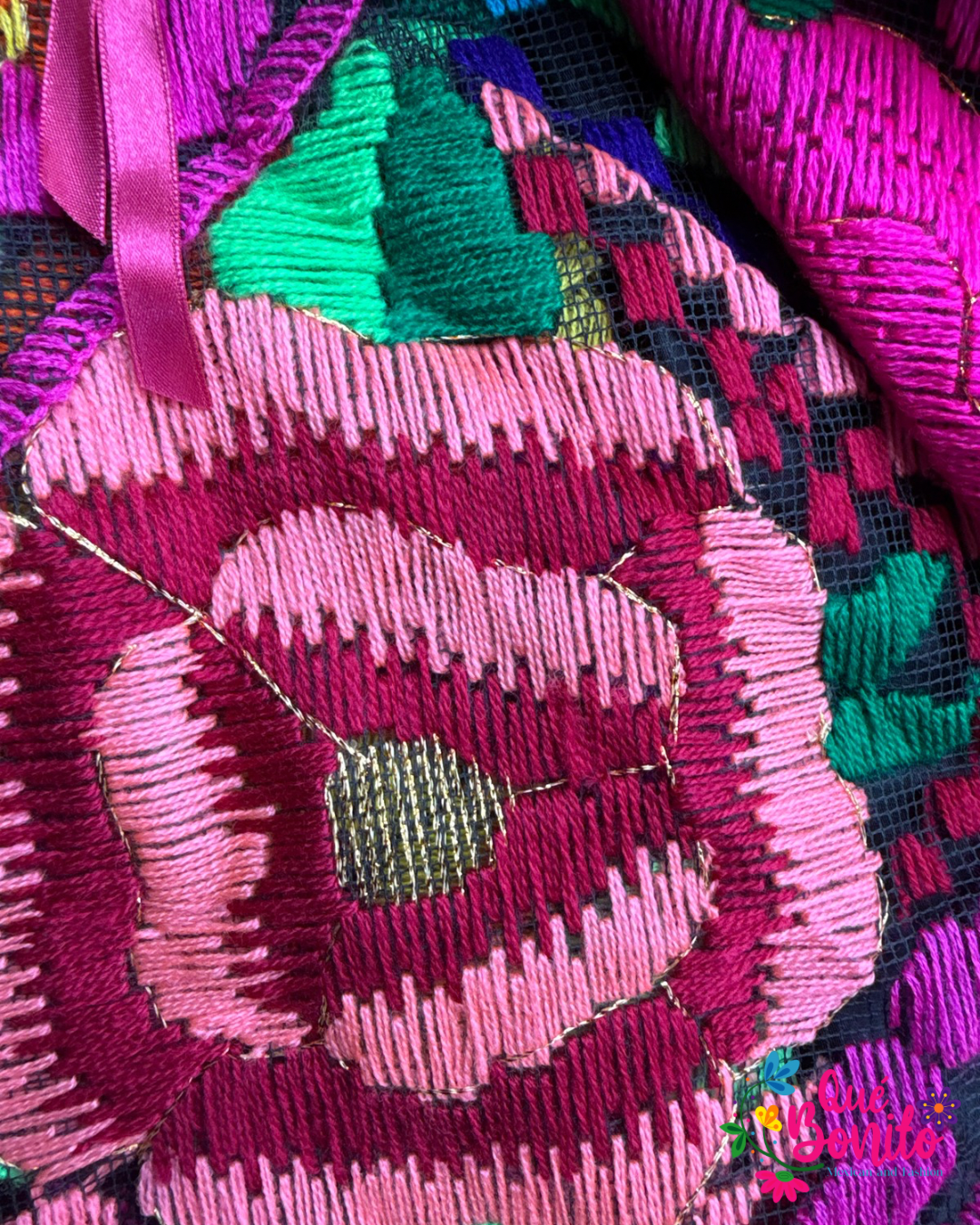 Chiapas Floral Long Hand Embroidered Party Dress