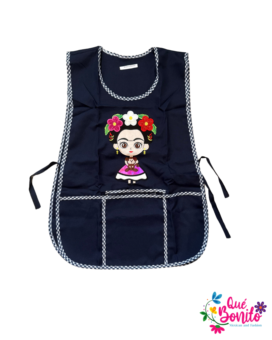 Catalina Polyester Apron Both Sides with Strings on the Side with Three Pockets and Zipper