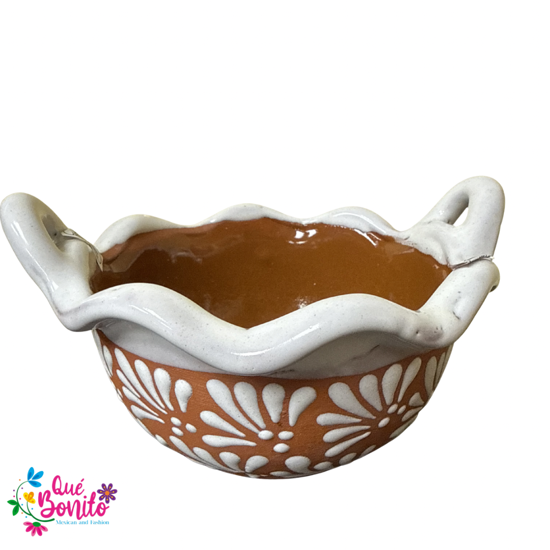 Casserole Style with Handle Handcrafted Mexican Style.