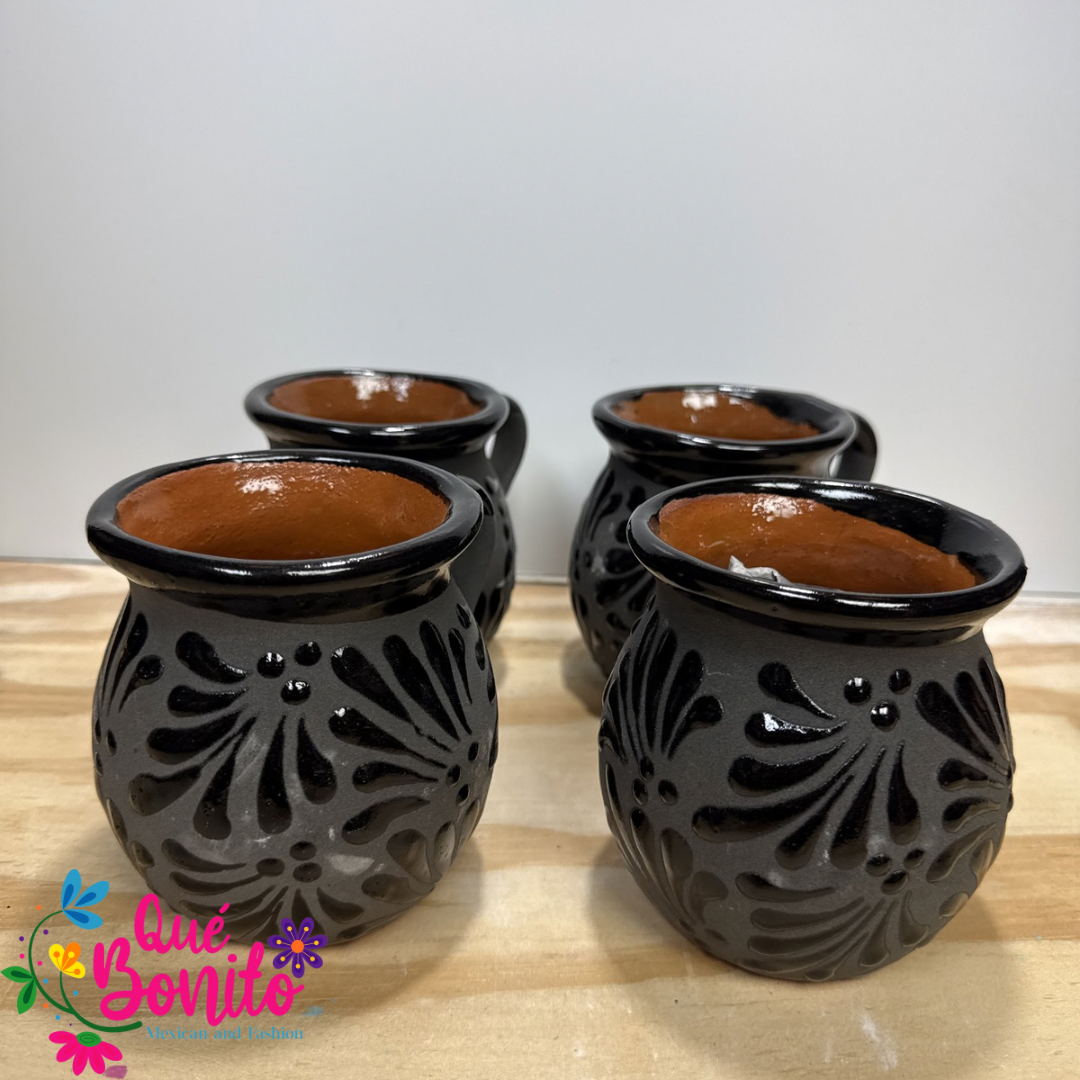 Traditional Cup for Hot Chocolate, Coffe or Tea Handcrafted Lead Free Black Color