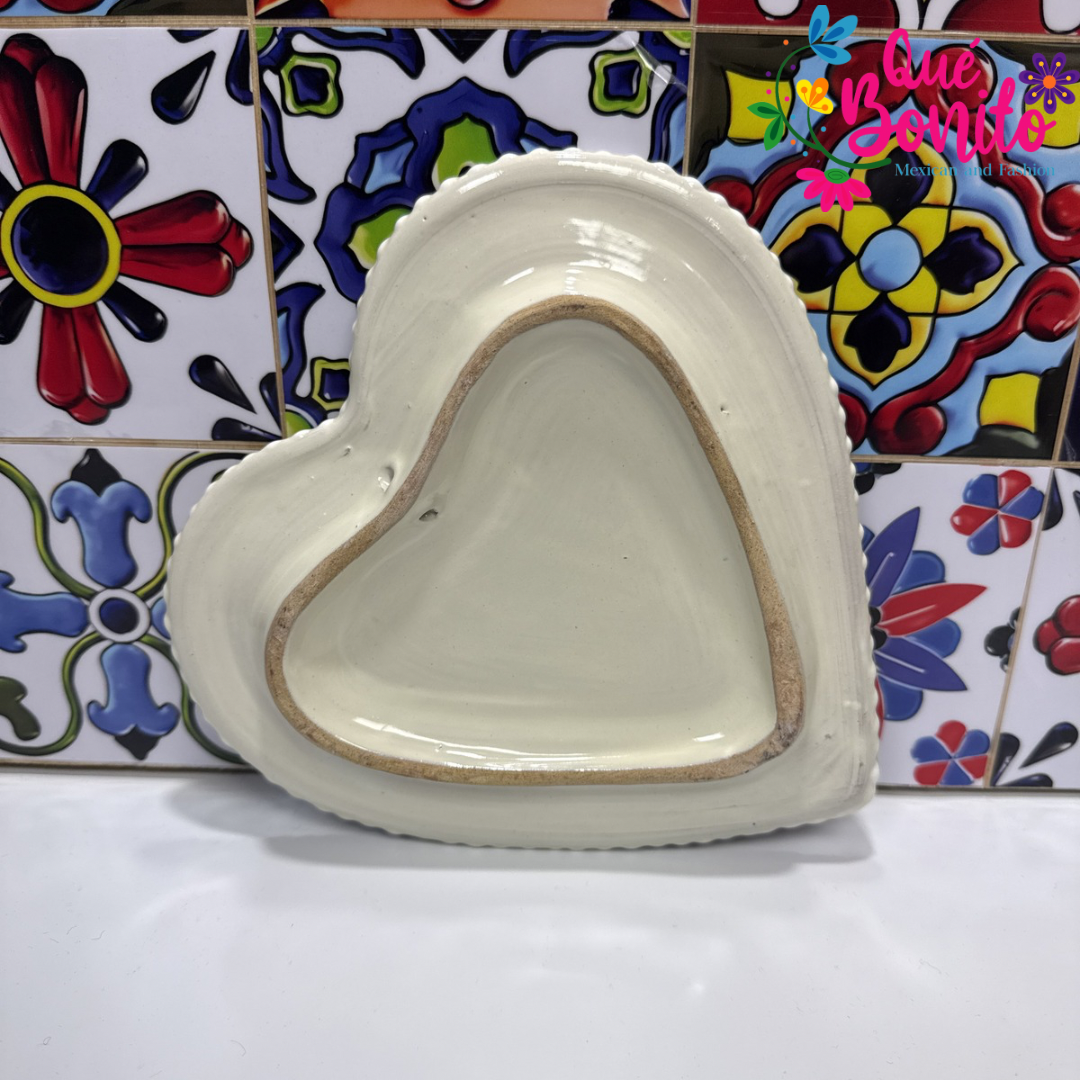 Talavera Heart Plate Hand Crafted