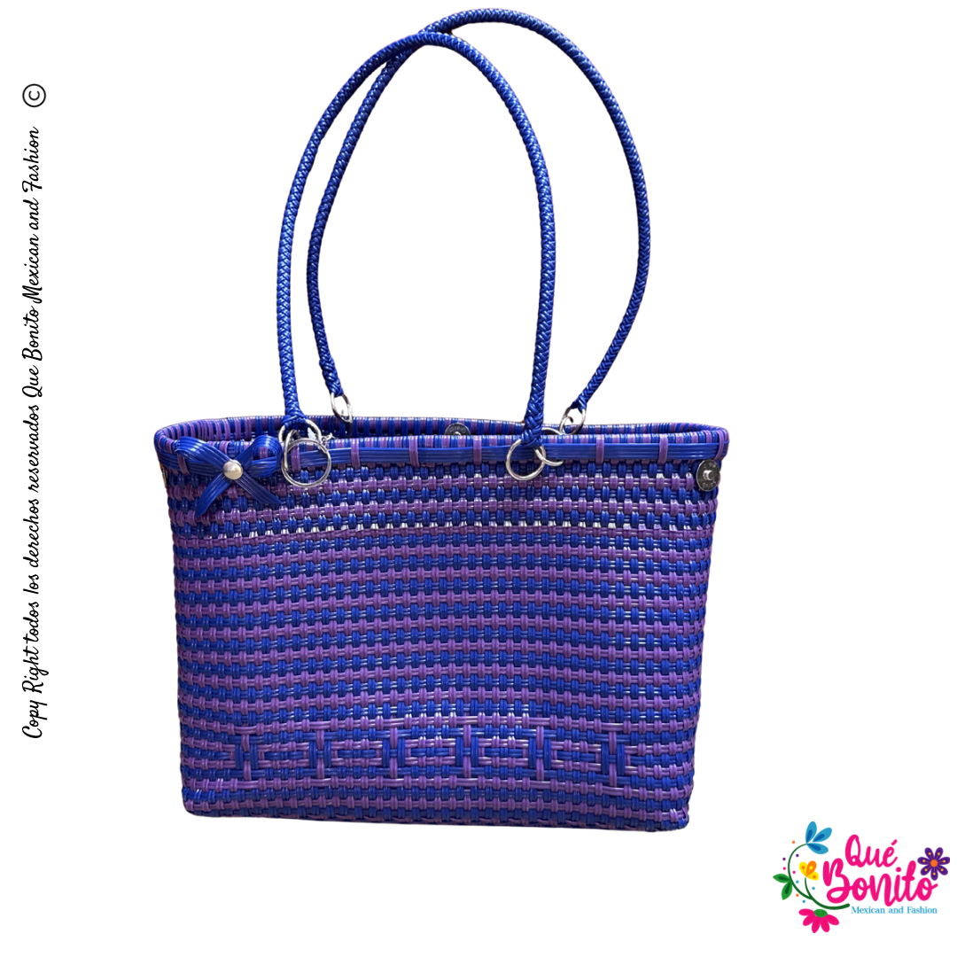 Hand Made Woven Bag Unique Colors 9”x12”
