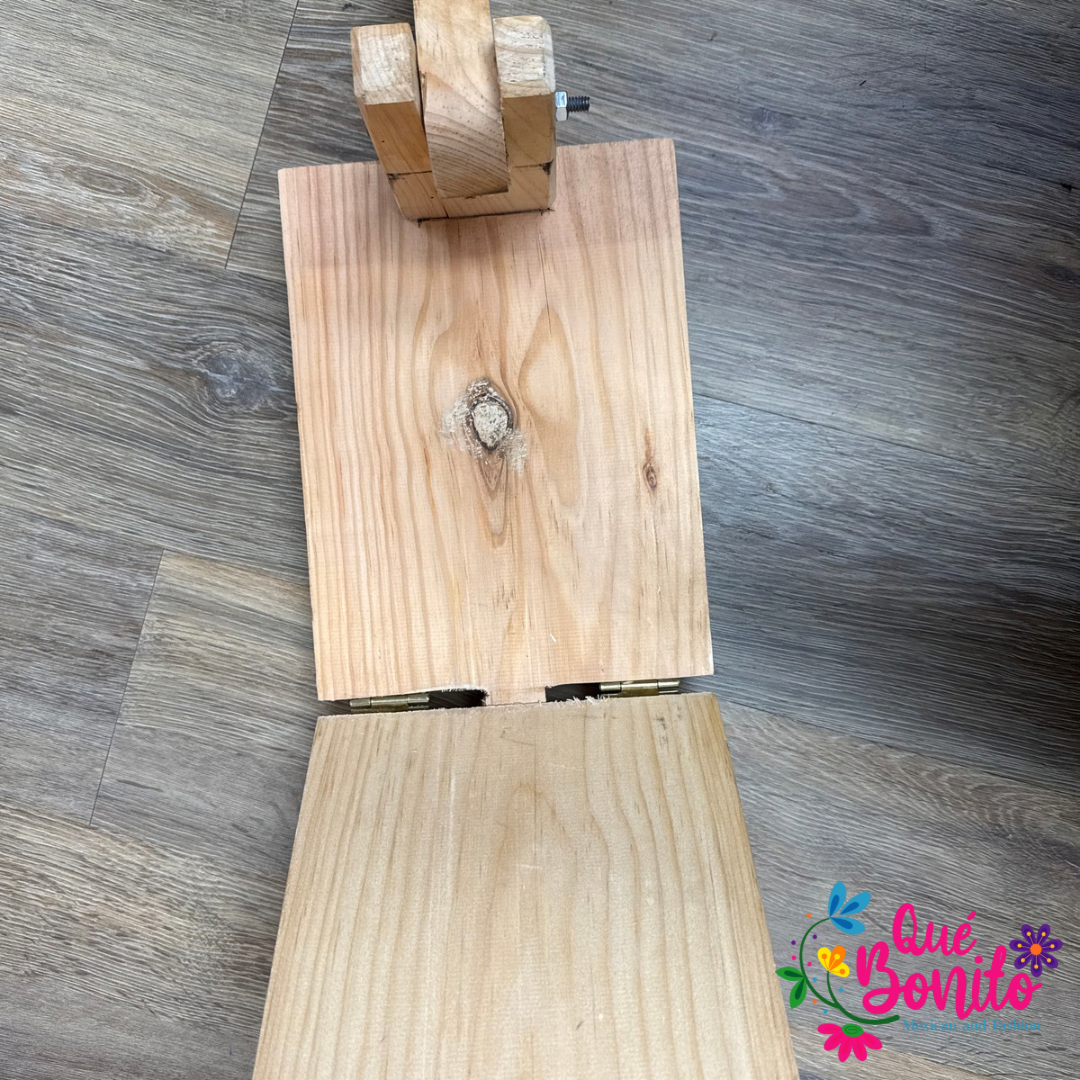 Tortillera Press Wood Hand Painted