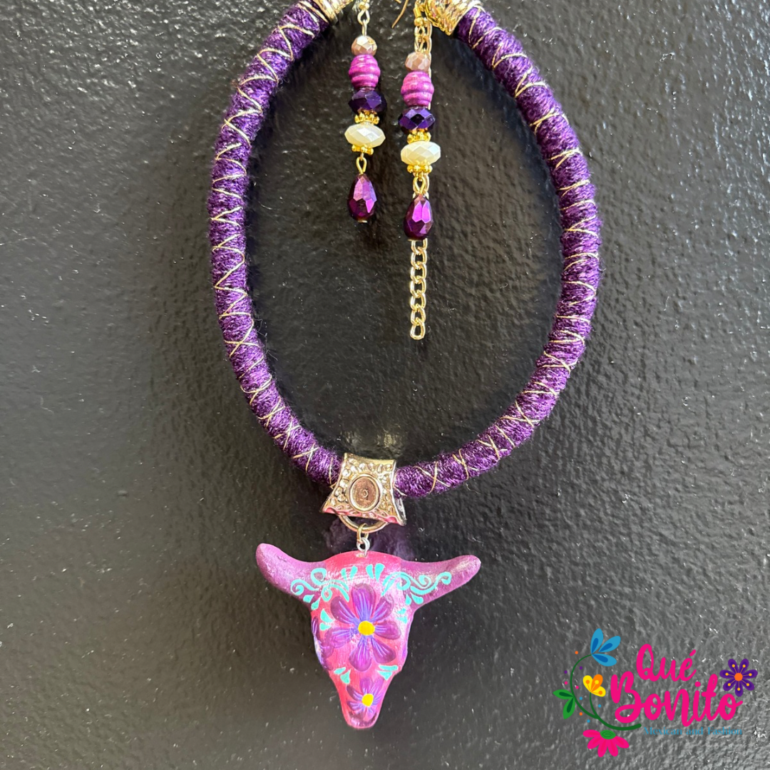 Unique Hand Crafted Set Earrings and Necklace