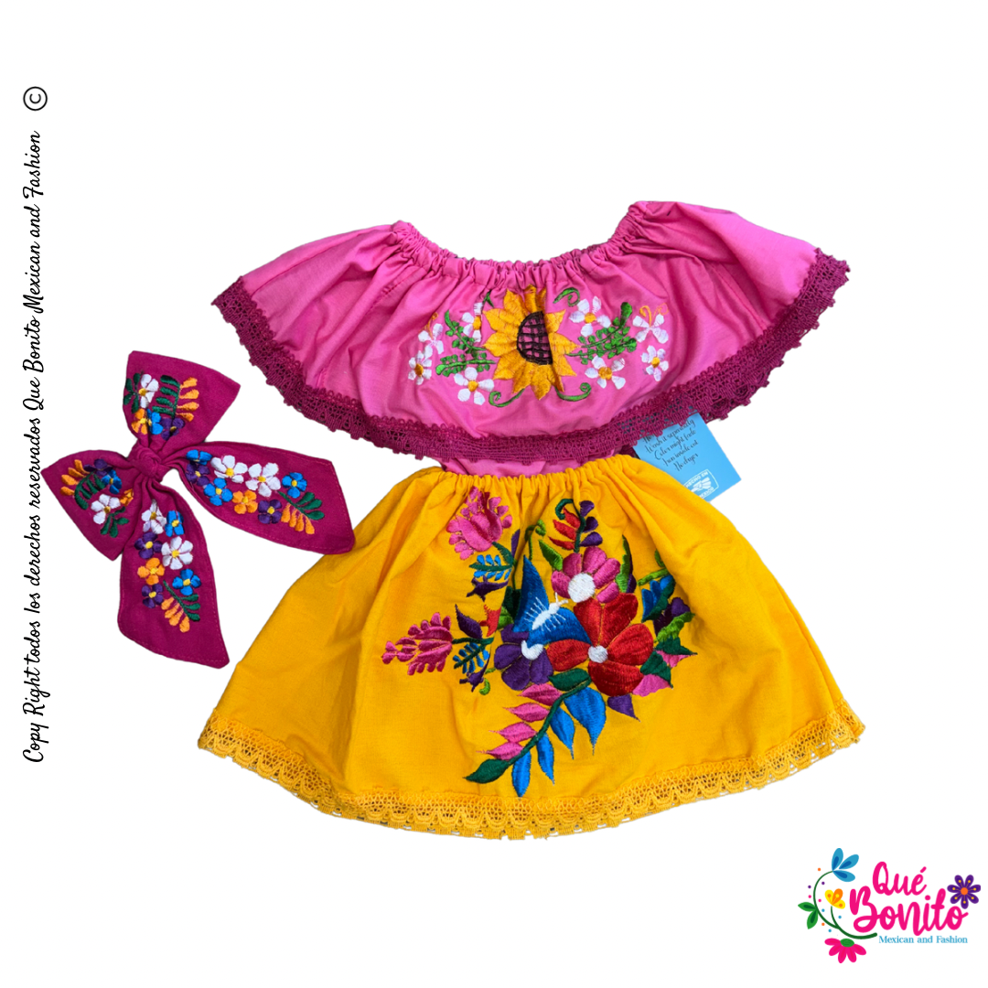 Set Blouse, Skirt and Bow Baby