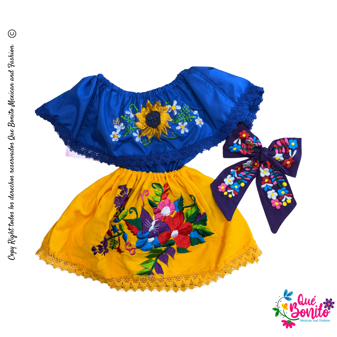 Set Blouse, Skirt and Bow Baby