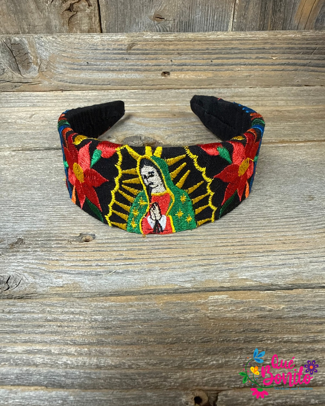Floral Headband Guadalupana Embroidered