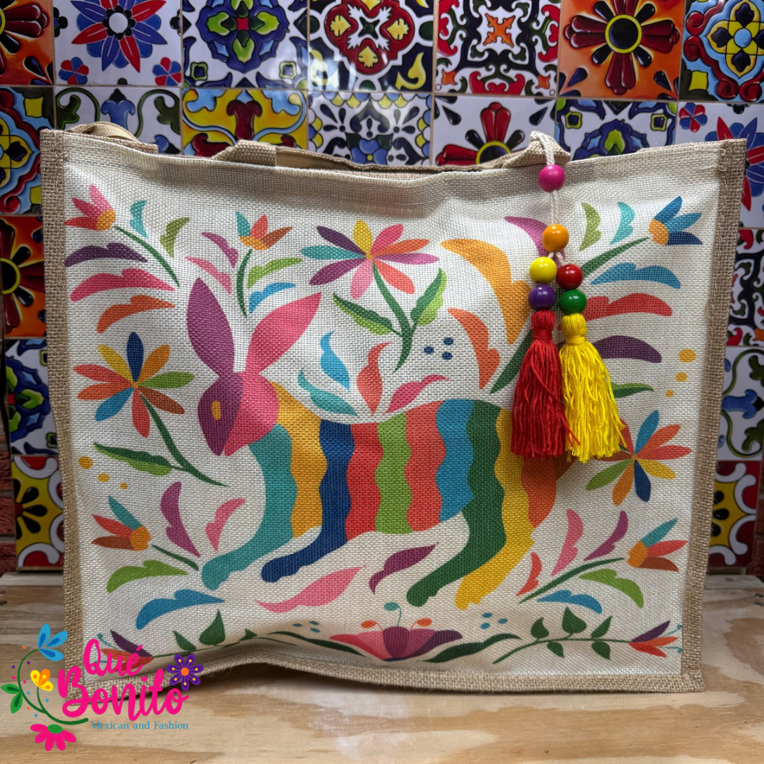 Tote Bag Colorful for Shopping or Dress up with Zipper