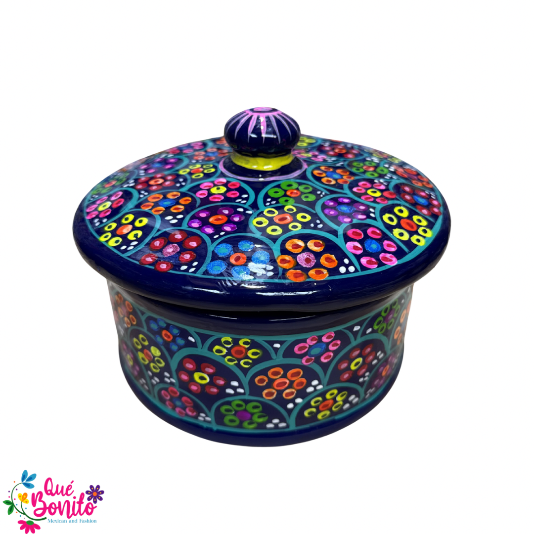 Tortilla Warmer Hand Painted with Lid