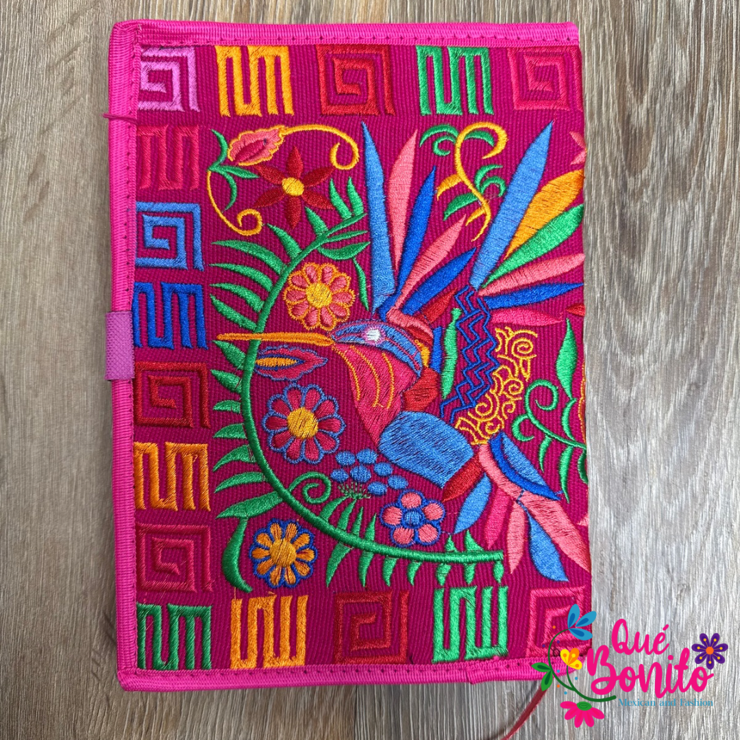 Embroidered Notebook Rehusable with Bookmark and Pen