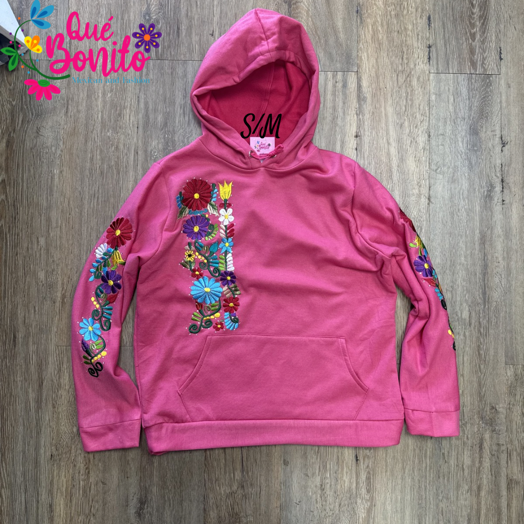 Sweatshirt with Hoodie and Pockets in the Front Embroidered.