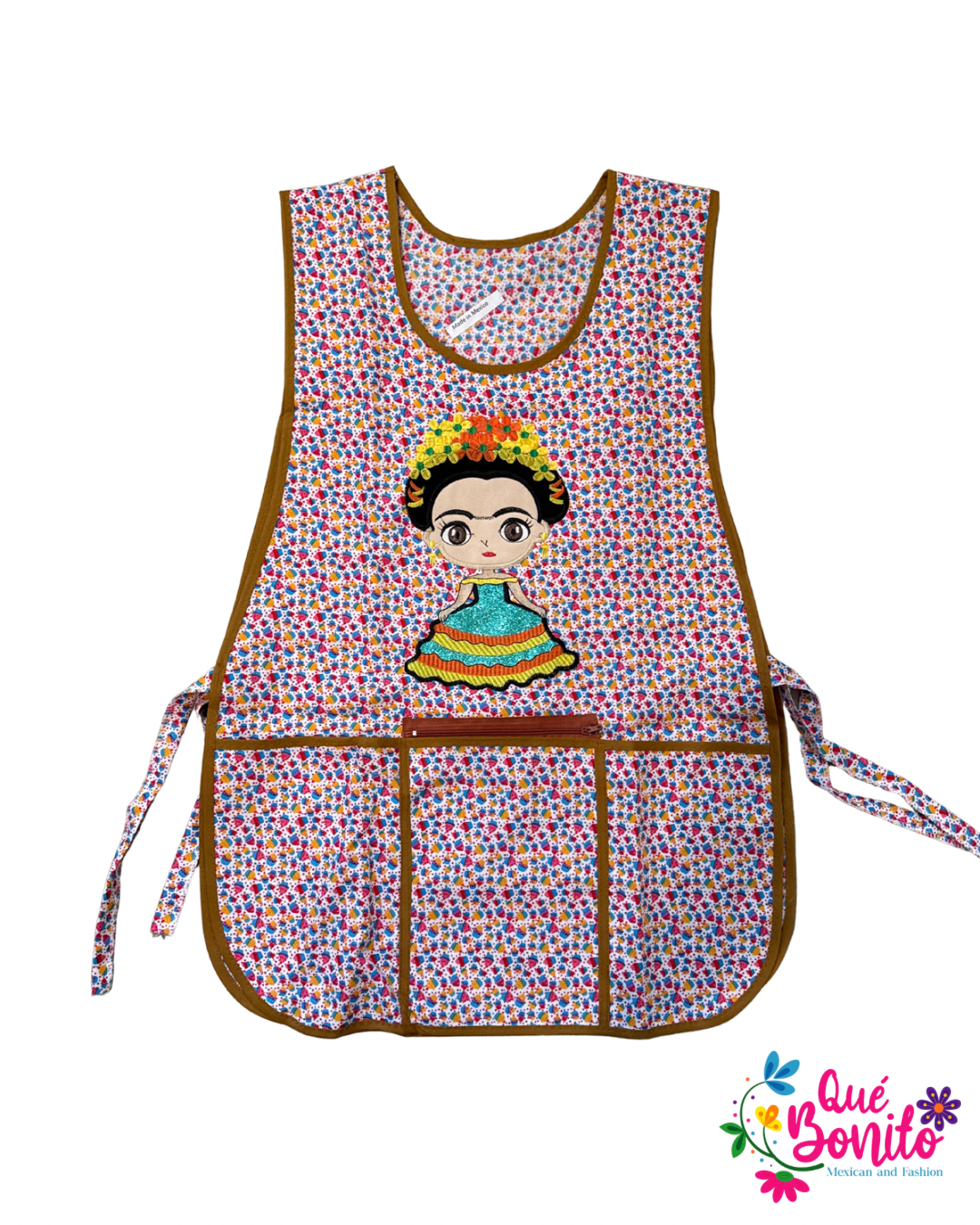 Catalina Polyester Apron Both Sides with Strings on the Side with Three Pockets and Zipper
