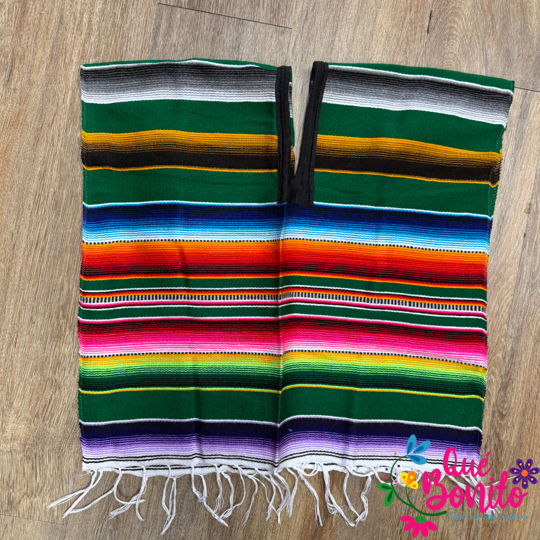 Small Poncho Traditional Sarape Style for Special Occasions.