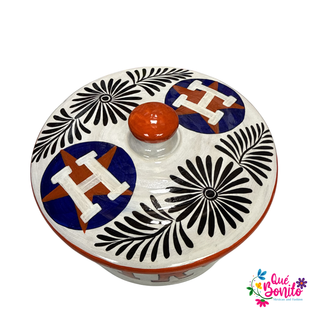 Tortilla Warmer with Lid Hand Painted