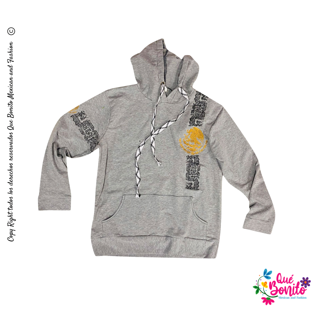 Franela Mexican Flag with  Hoodie Que Bonito Mexican and Fashion