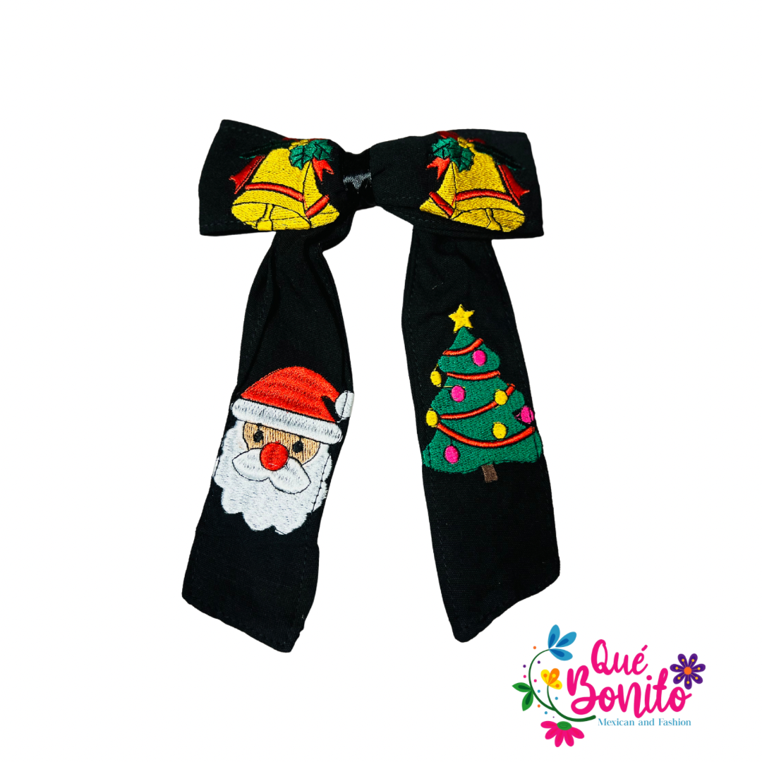 Bows Christmas Embroidered