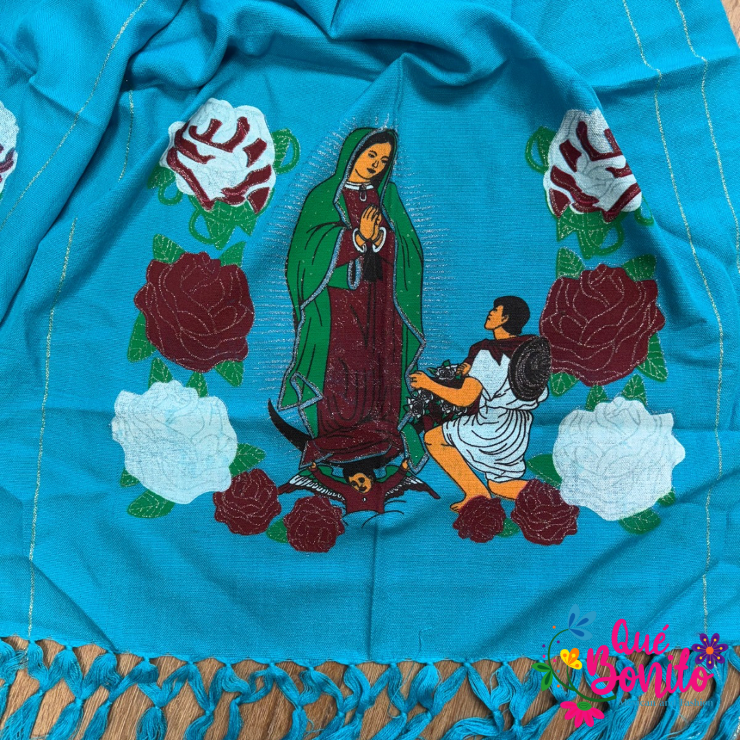 Virgen De Guadalupe Scarf  Que Bonito Mexican and Fashion