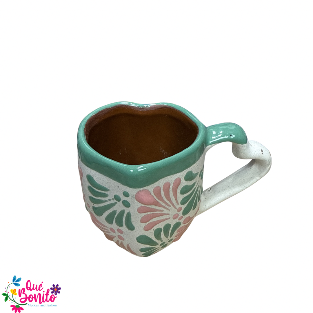 Beautiful Multicolor Clay Cup and Plate Handcrafted