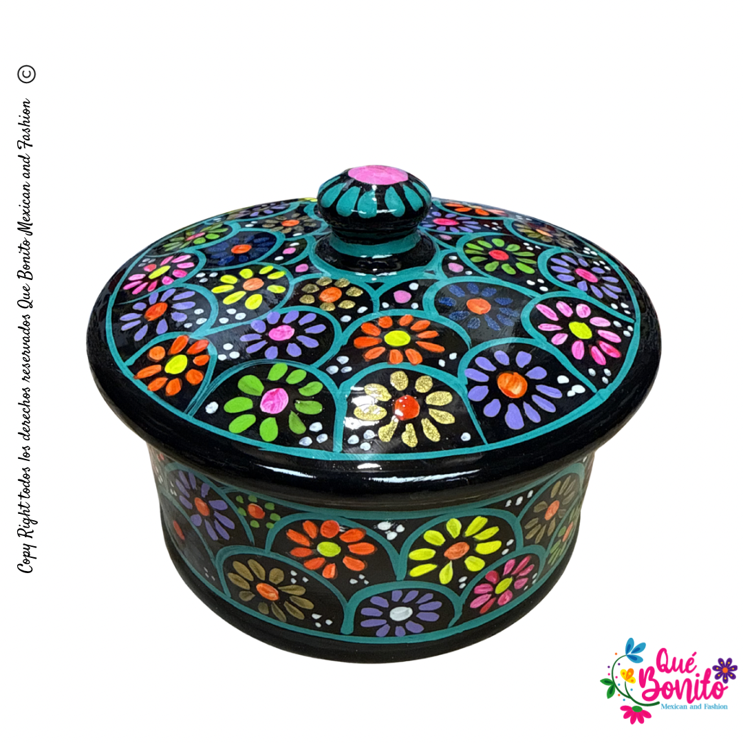Tortilla Warmer Hand Painted with Lid