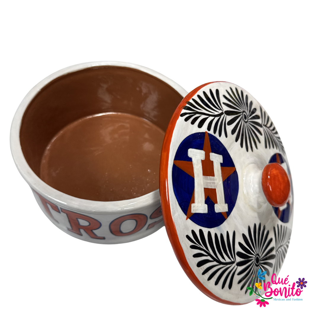 Tortilla Warmer with Lid Hand Painted