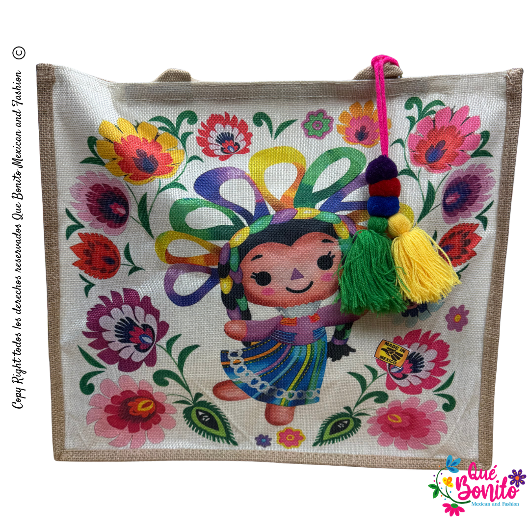 Tote Bag Colorful for Shopping or Dress up with Zipper