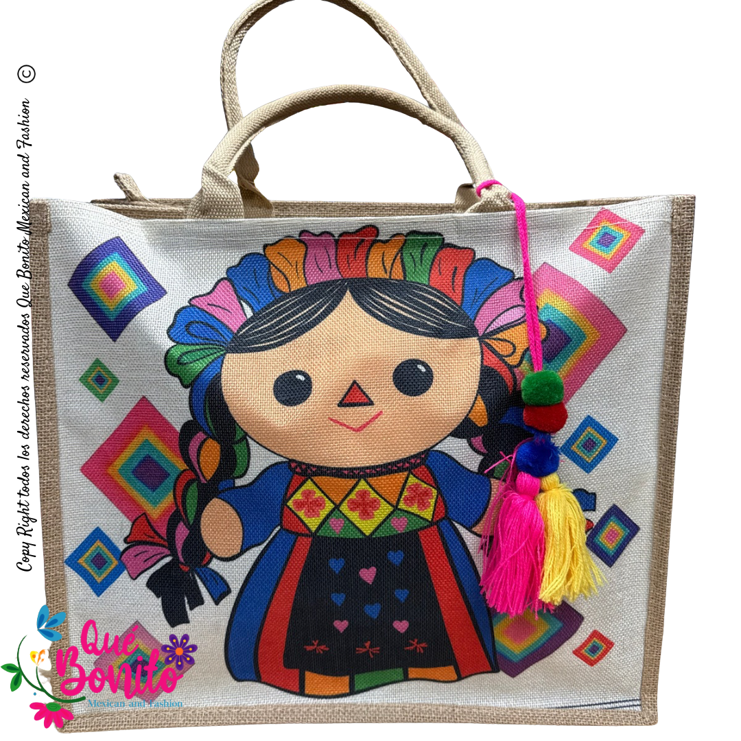 Tote Bag Colorful for Shopping or Dress up with Zipper