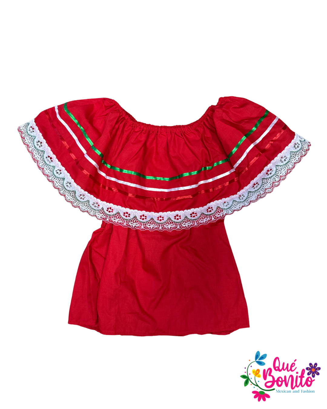 Traditional Campesina with Ribbons Que Bonito Mexican and Fashion