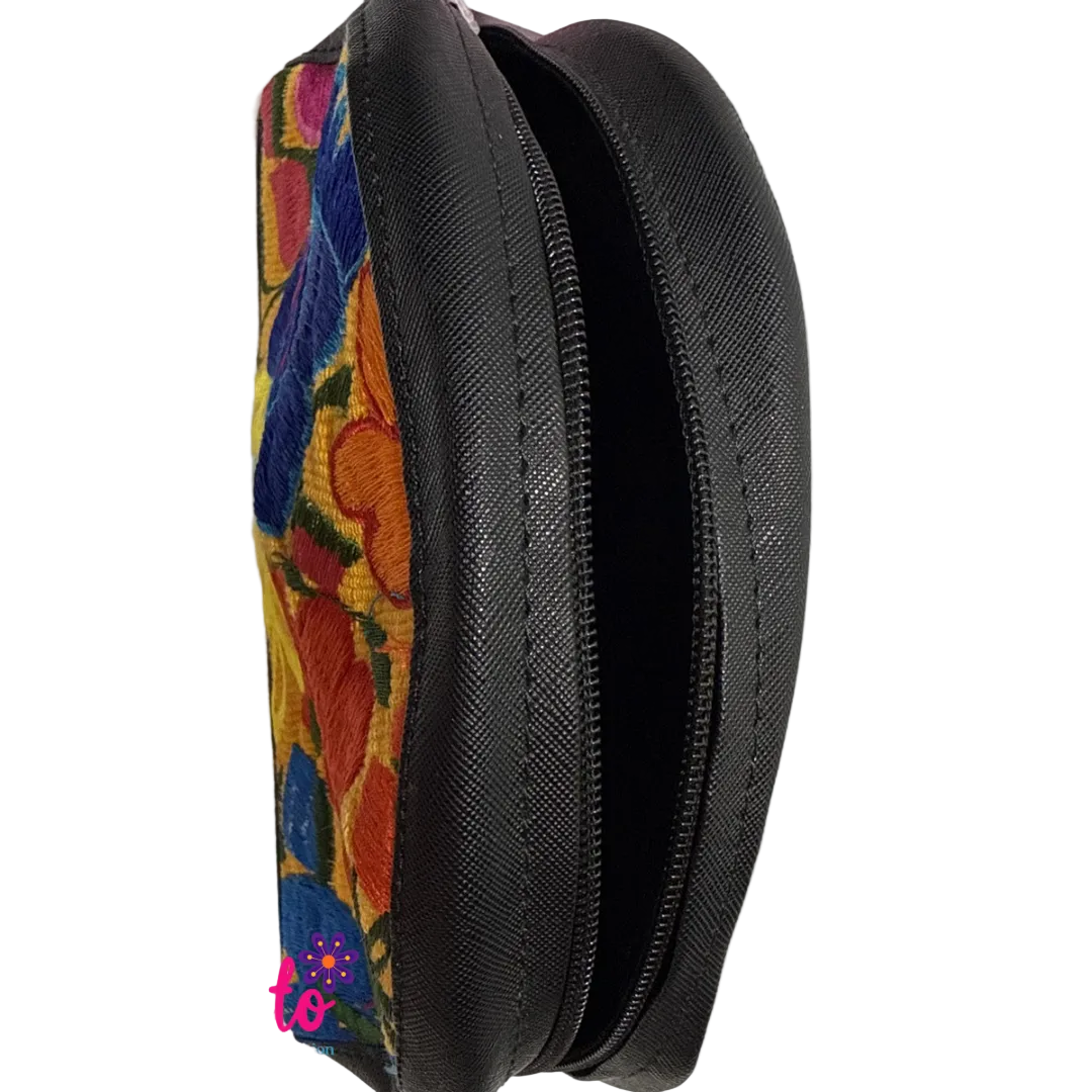 Make Up Bag Embroidered with Zipper