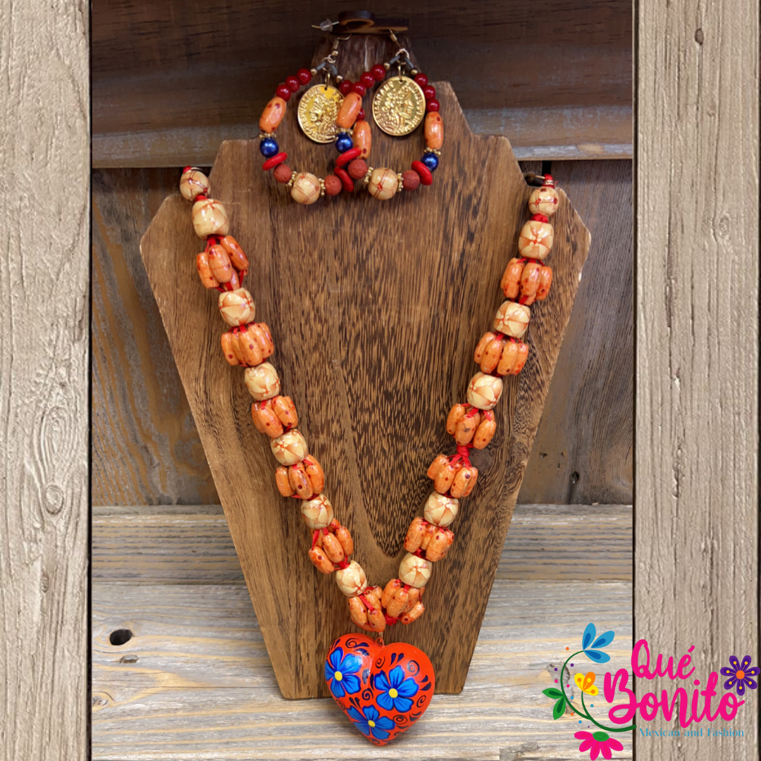 Unique Hand Crafted Set Earrings and Necklace