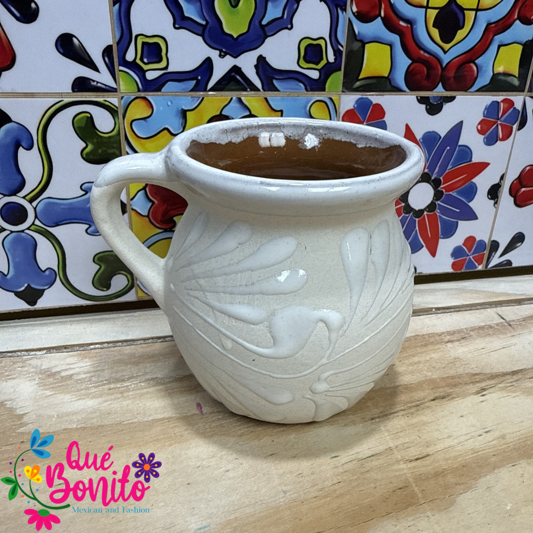 Traditional Cup for Hot Chocolate, Coffe or Tea Handcrafted Lead Free White Color
