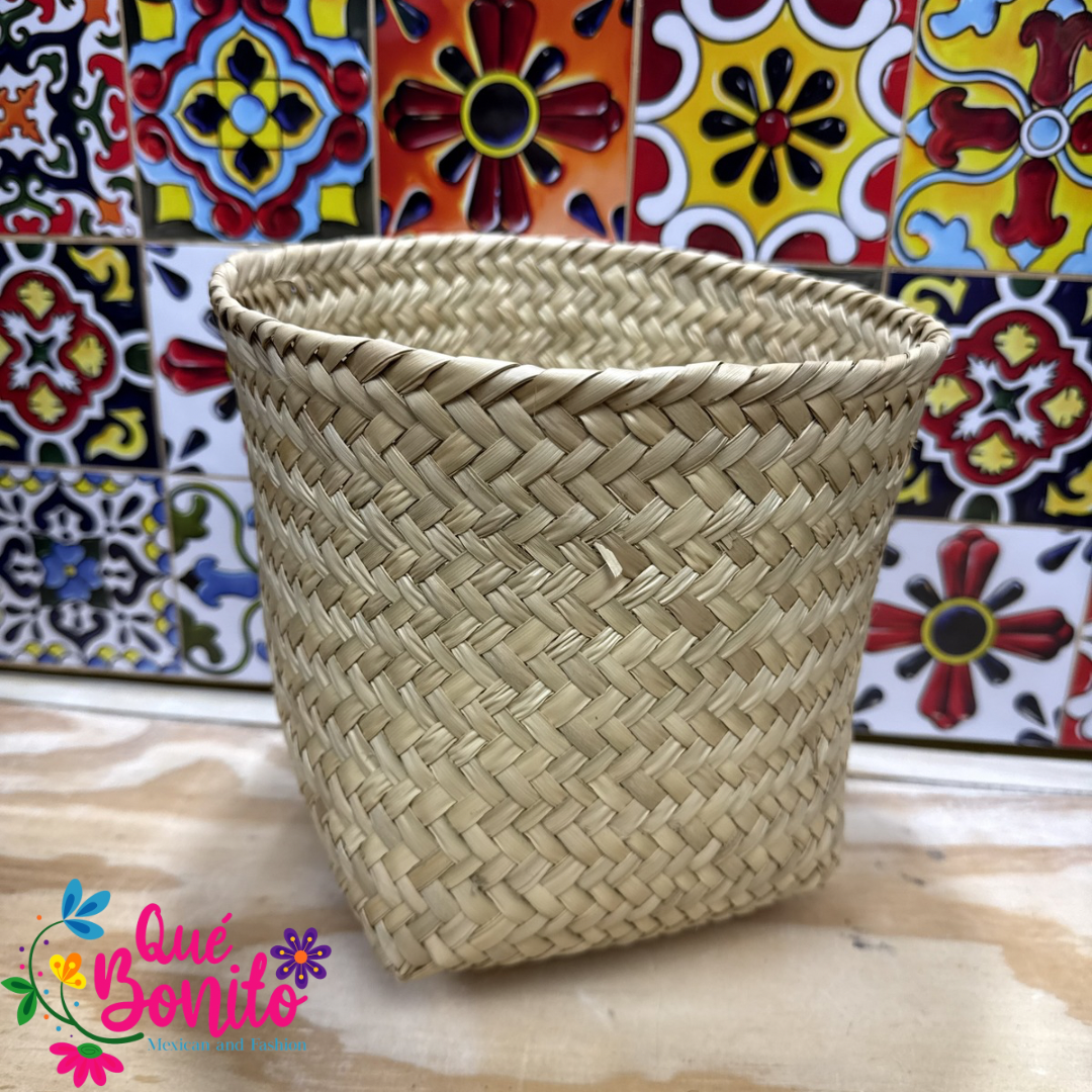 Traditional Woven  Container Palm Tree Handcrafted