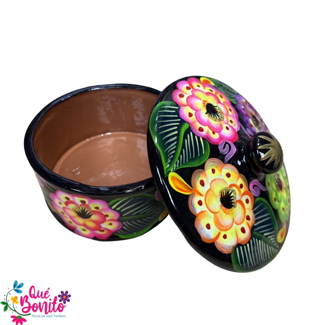 Tortilla Warmer Hand Painted with Lid