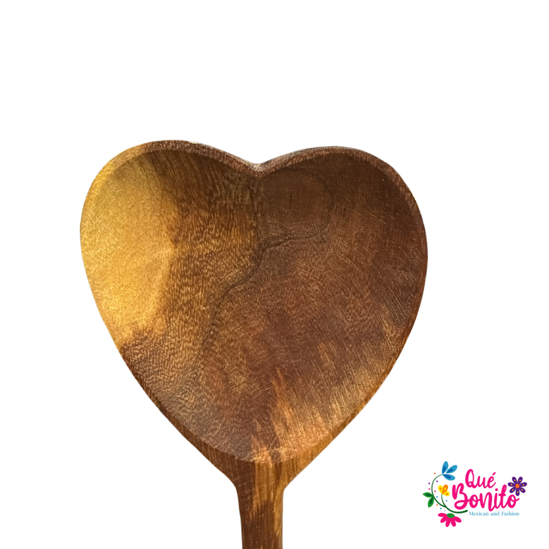 Natural Heart Wood Spoon Hand Crafted Very Unique