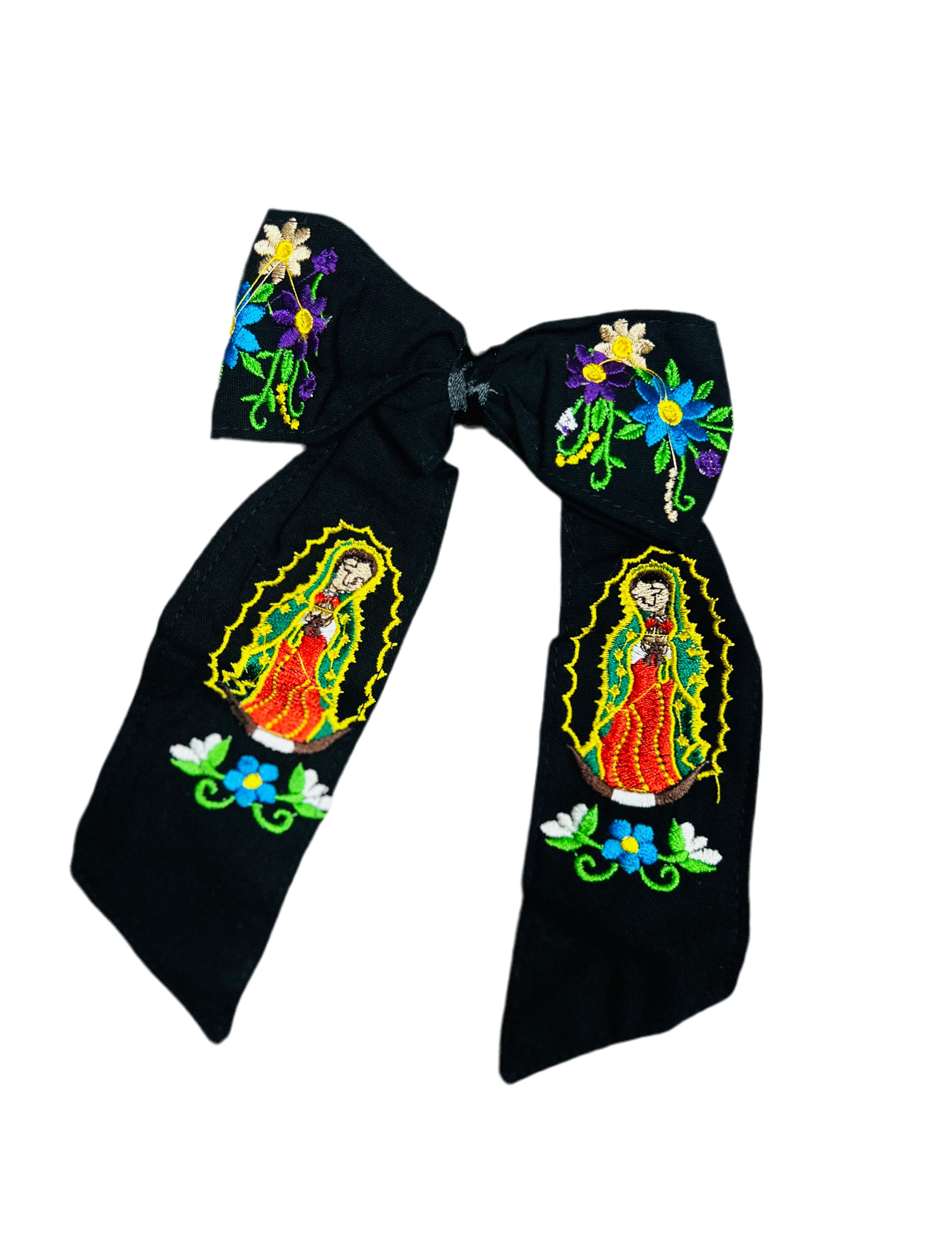 Virgencita White Bow Que Bonito Mexican and Fashion