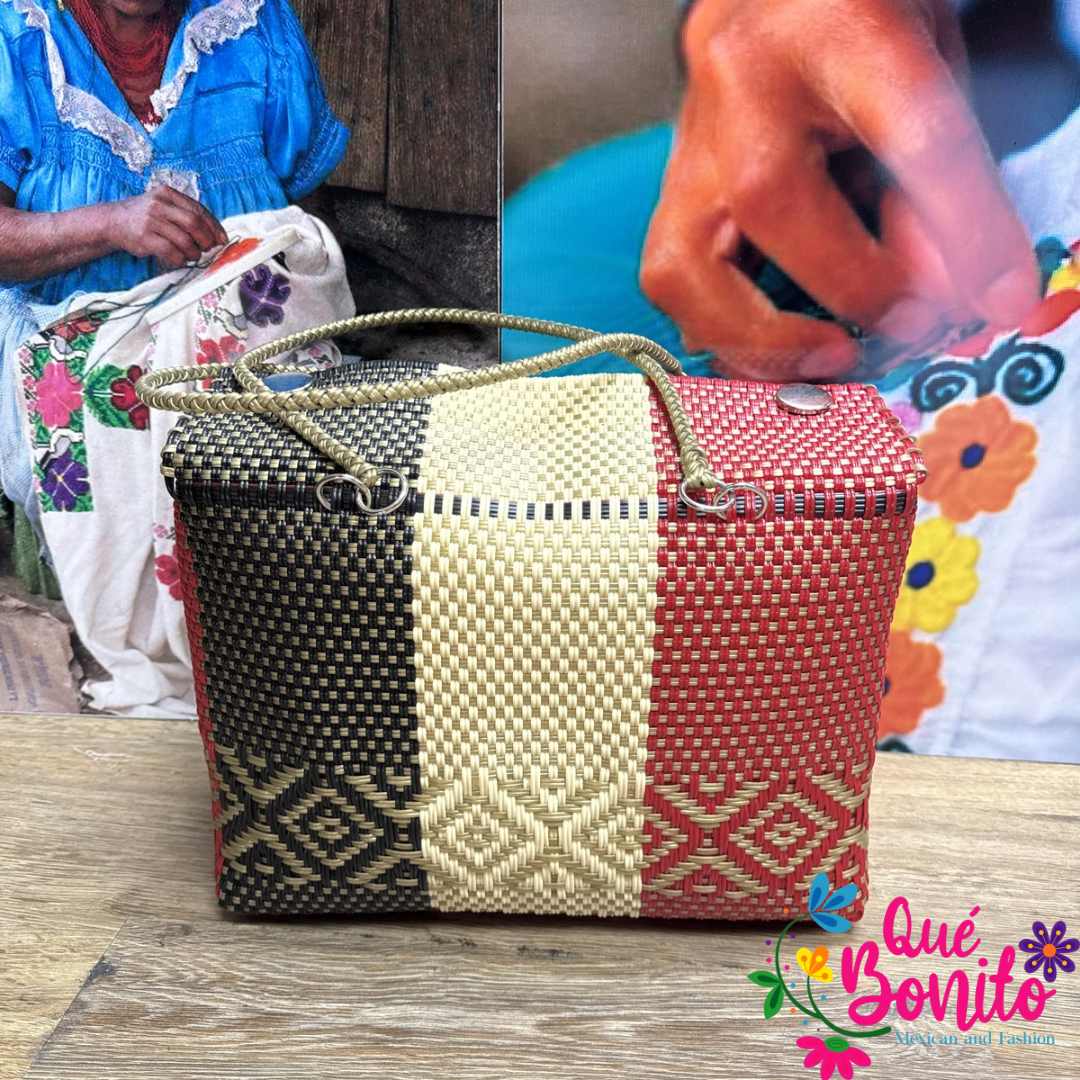 Lunch Box Hand Woven Recycled Plastic Hand Crafted