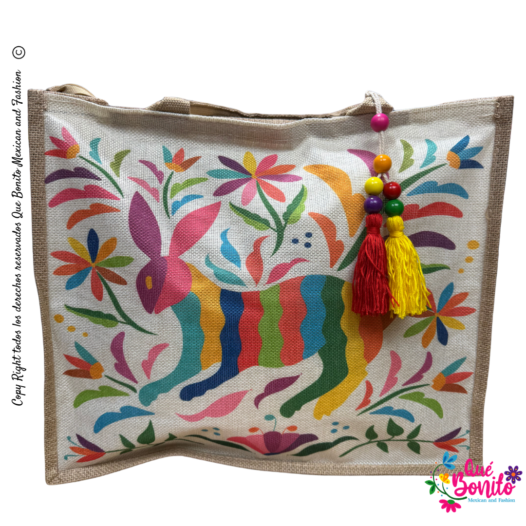 Tote Bag Colorful for Shopping or Dress up with Zipper