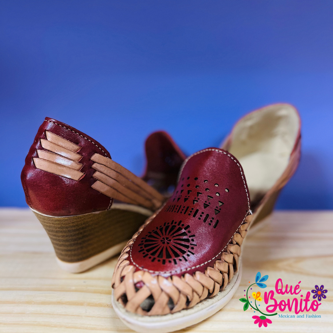 Alicia Leather Heel  Que Bonito Mexican and Fashion