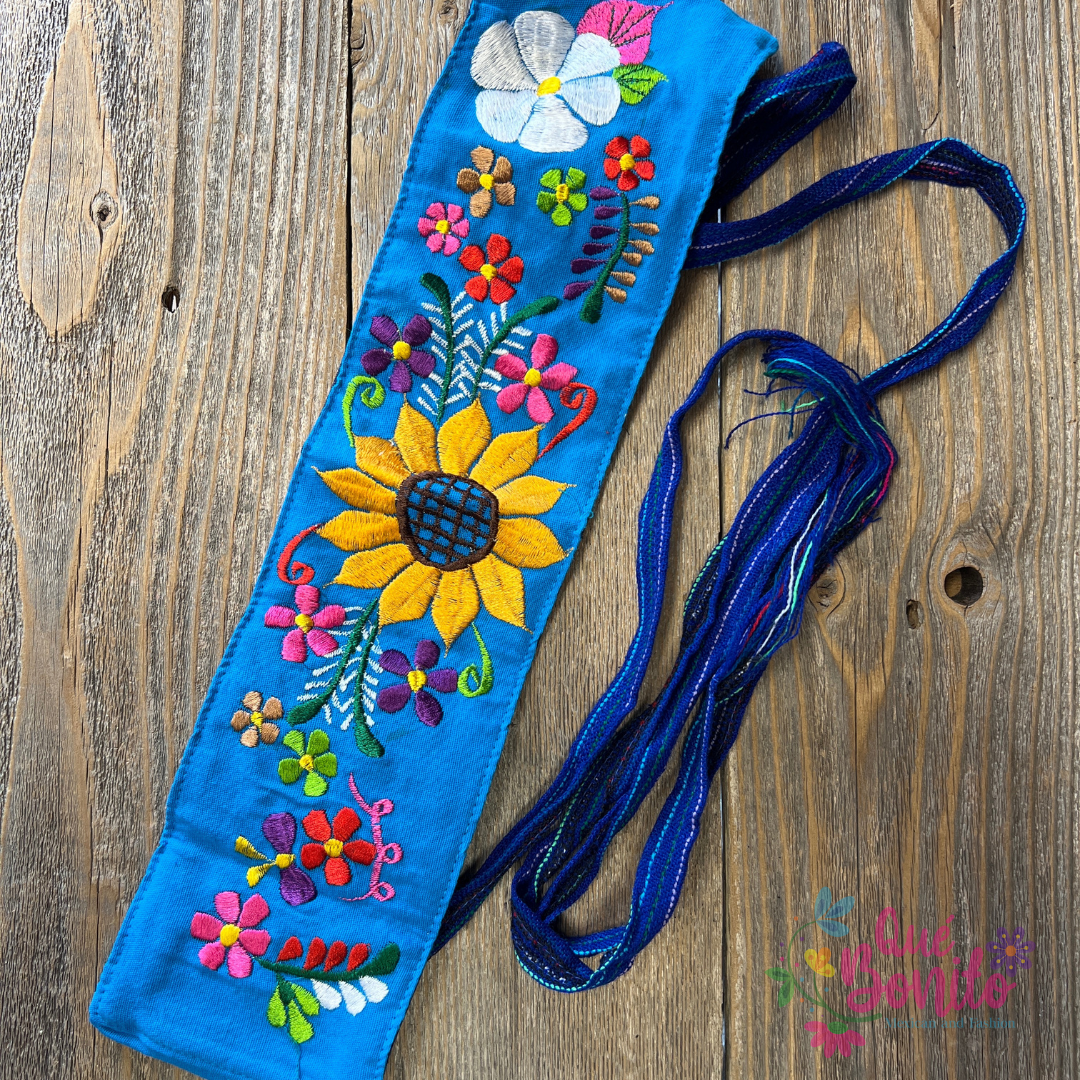 Embroidered Belt Fabric One Size Que Bonito Mexican and Fashion