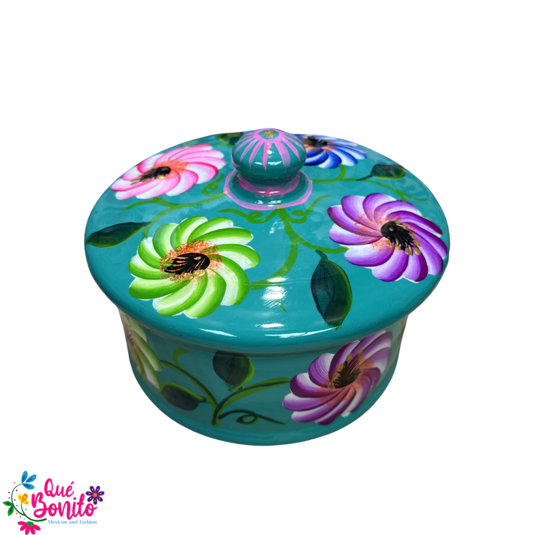 Tortilla Warmer Hand Painted with Lid