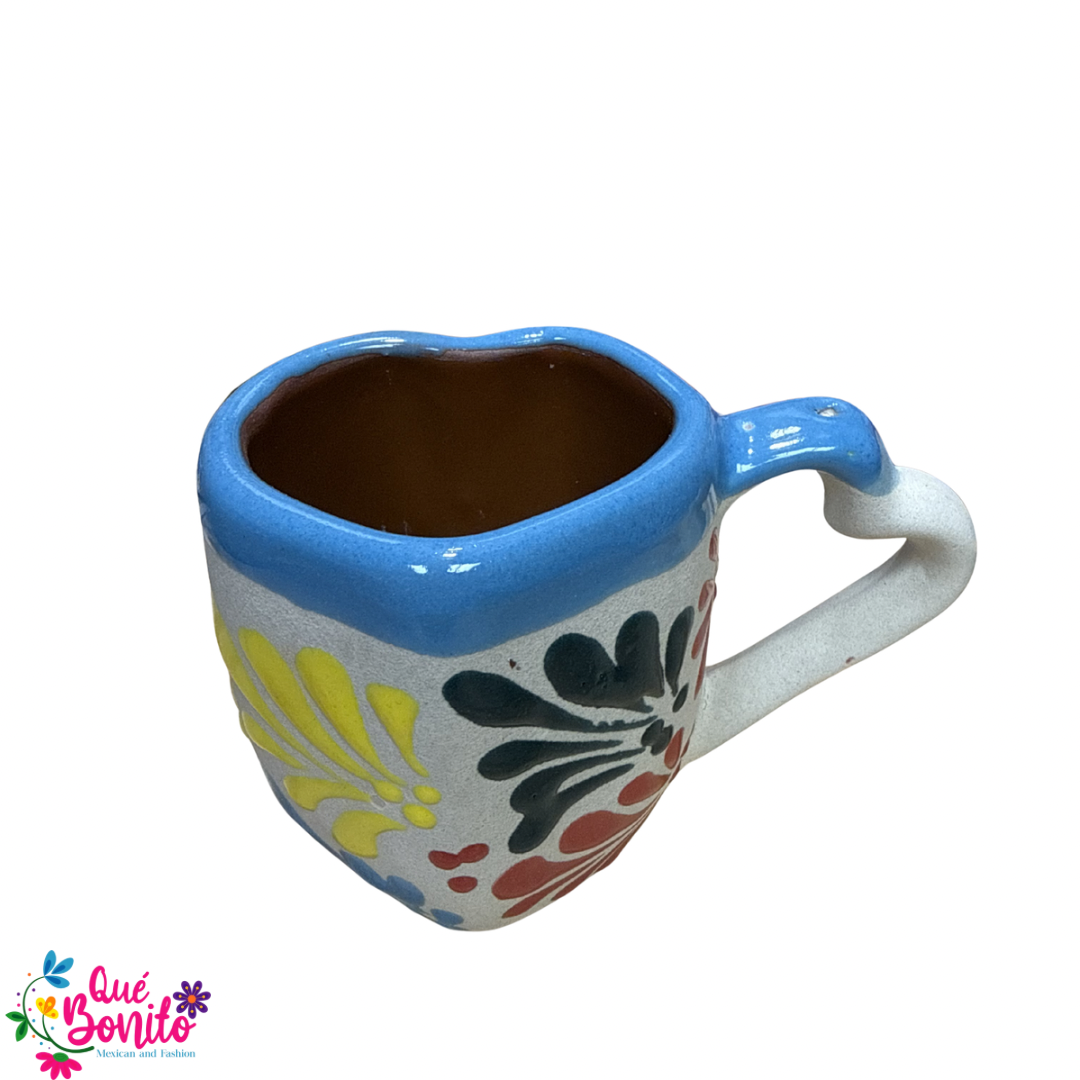 Beautiful Multicolor Clay Cup and Plate Handcrafted