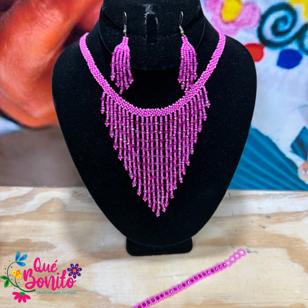 Necklace Set Different Colors and Styles Hand Crafted with Beads