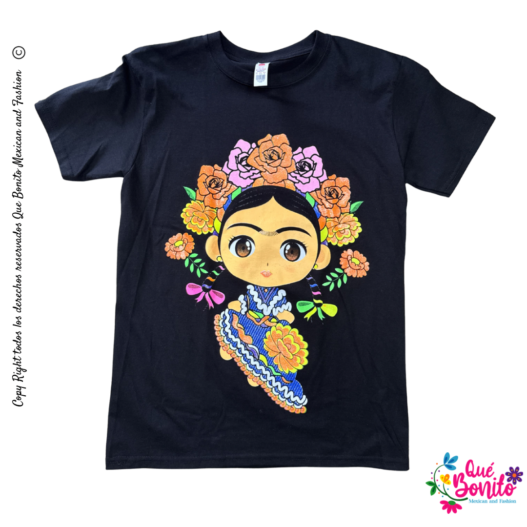 Frida Shirt Multicolor Que Bonito Mexican and Fashion