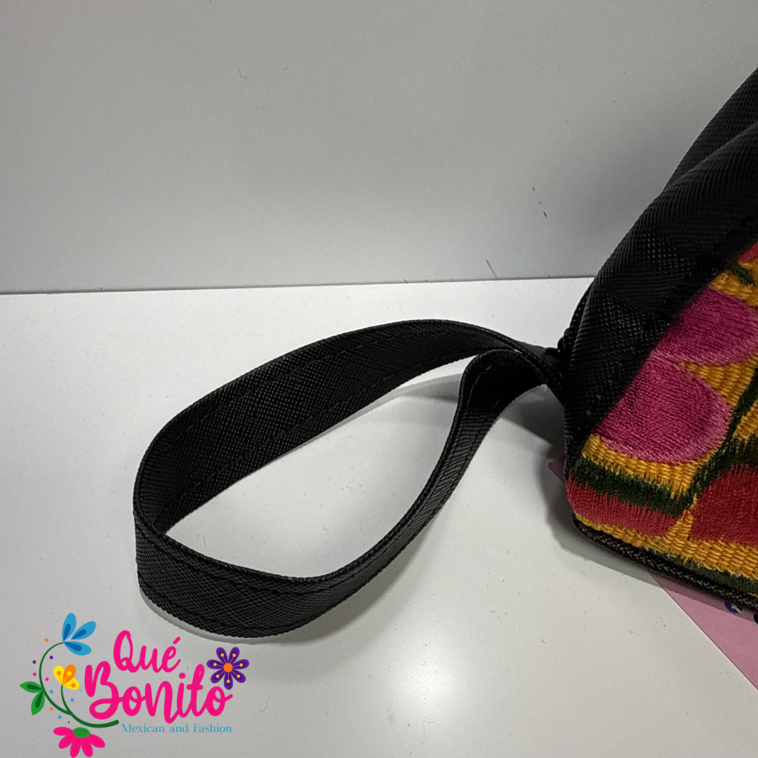 Make Up Bag Embroidered with Zipper