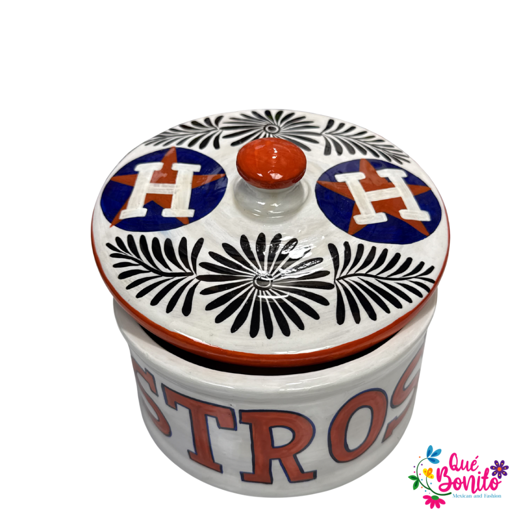 Tortilla Warmer with Lid Hand Painted